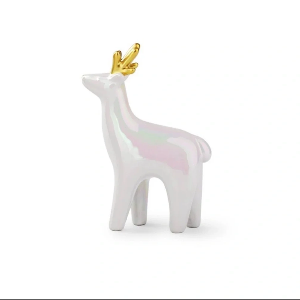 3 for $15 SALE Target Bullseye Holiday 2024 Ceramic Iridescent reindeer figural